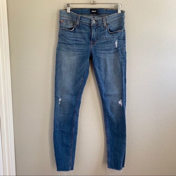 Hudson Krista Super Skinny Ankle Jeans Raw  Hem - Picture 3 of 9